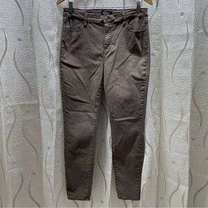 Buffalo Hanna Skinny Jeans Womens 10 Brown Excellent High Rise Stretch Tencel